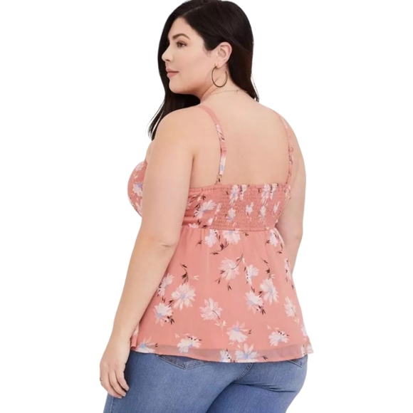 TORRID Plus Size Floral Chiffon Babydoll Cami 2X - Picture 10 of 16